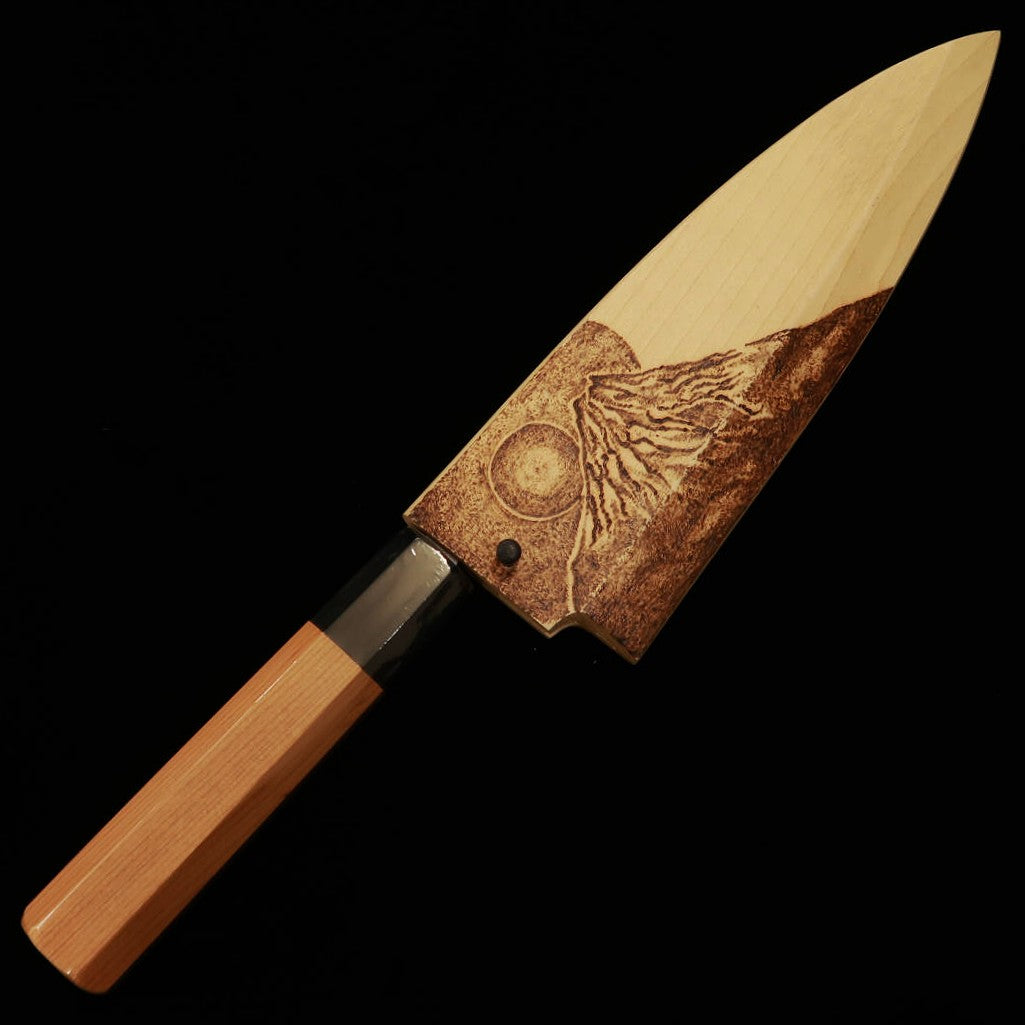 Deba SUISIN Ginsan, Magnolia Handle - Mount Fuji - (165mm)