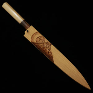 Suishin SUISIN Yanagiba Aço Branco nº2 Bainha de Pau-branco -Monte Fuji- (240mm)