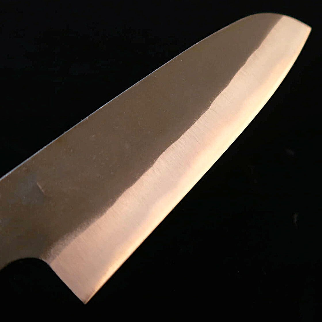Couteau Santoku MIURA – Acier Aogami n°1 – Finition Kuro-uchi – Manche octogonal en noyer (165 mm)
