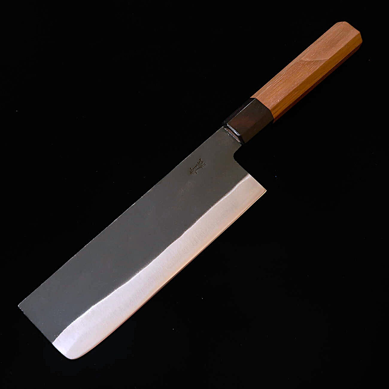 MIURA Nakiri, Aogami No.1, Kurouchi finish with Octagonal Walnut Handle (165mm)