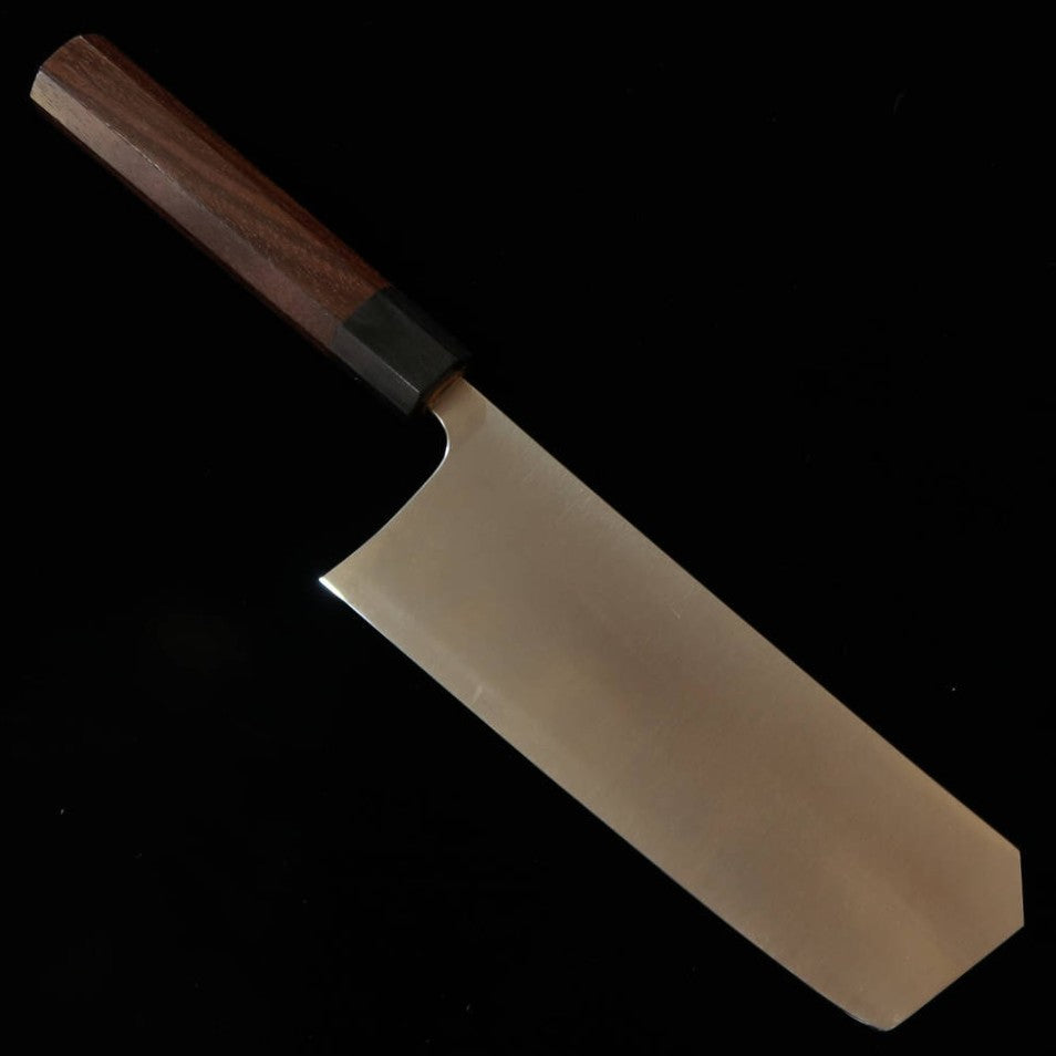 Couteau Boss Nakiri Takayuki Shibata Koutetsu, Acier Chromax, Manche Octogonal en Bois de Rose (170 mm)