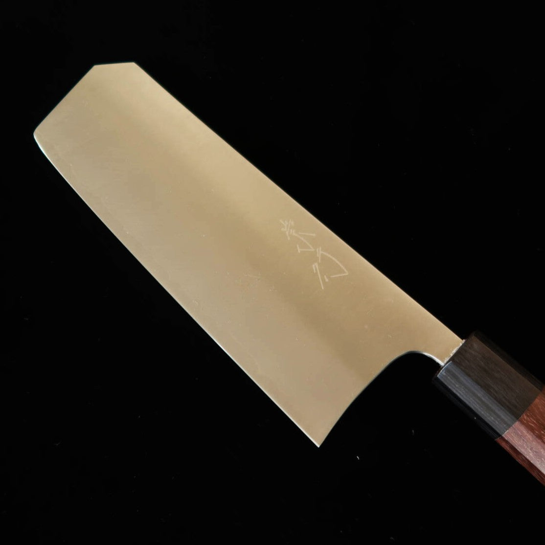 Couteau Boss Nakiri Takayuki Shibata Koutetsu, Acier Chromax, Manche Octogonal en Bois de Rose (170 mm)