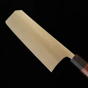 Couteau Boss Nakiri Takayuki Shibata Koutetsu, Acier Chromax, Manche Octogonal en Bois de Rose (170 mm)