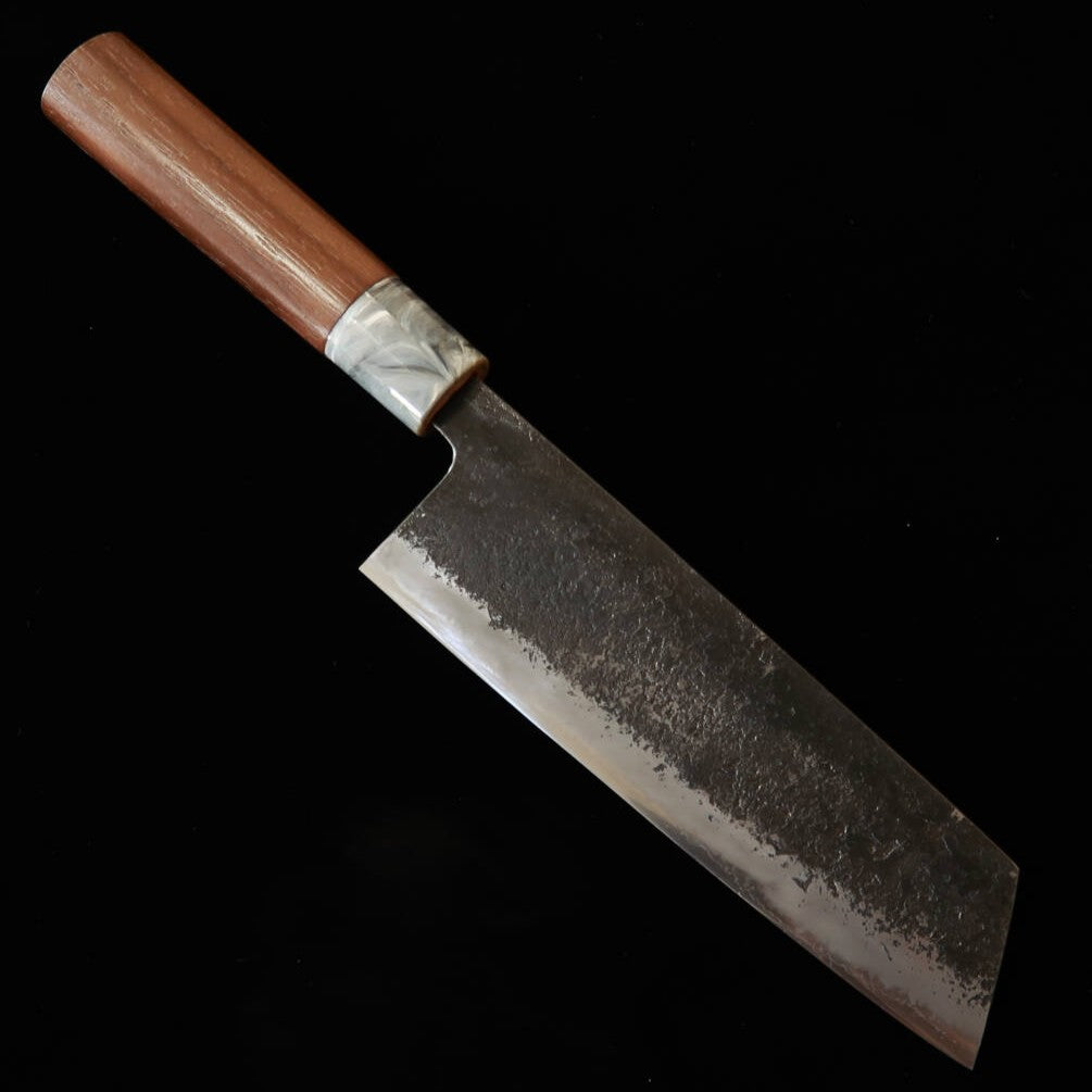 MIWAHAMONO Miwa Hamono, tipo nakiri-bunka, Aogami No.1, mango de nogal (170 mm)