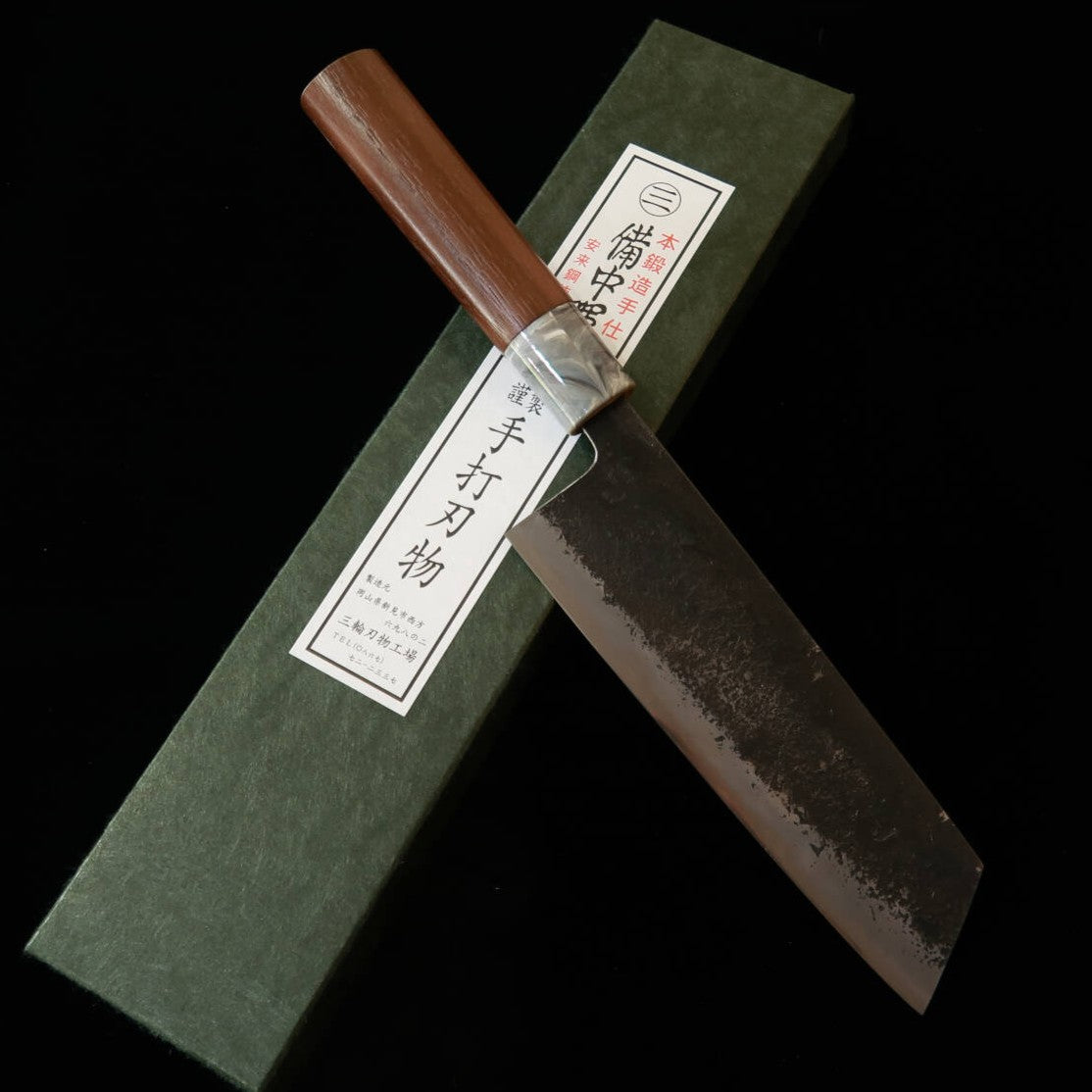 三輪刃物MIWAHAMONO 菜切文化型 青紙一号 胡桃柄（170mm）