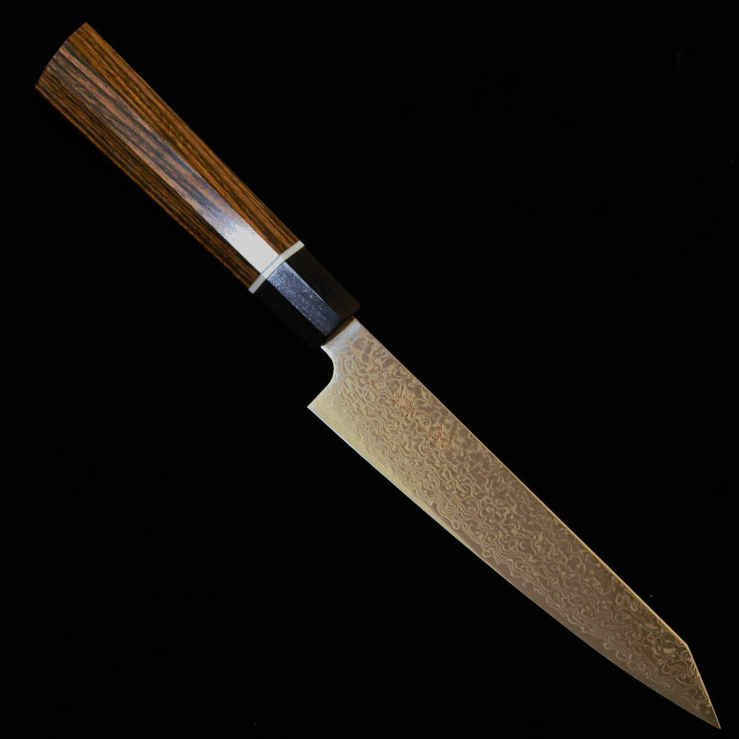 SEKIKANETSUGU SekiKanetsugu ZUIUN Zuiun Petty SG2 Damasco cabo reforçado laminado em sete faces (150 mm)