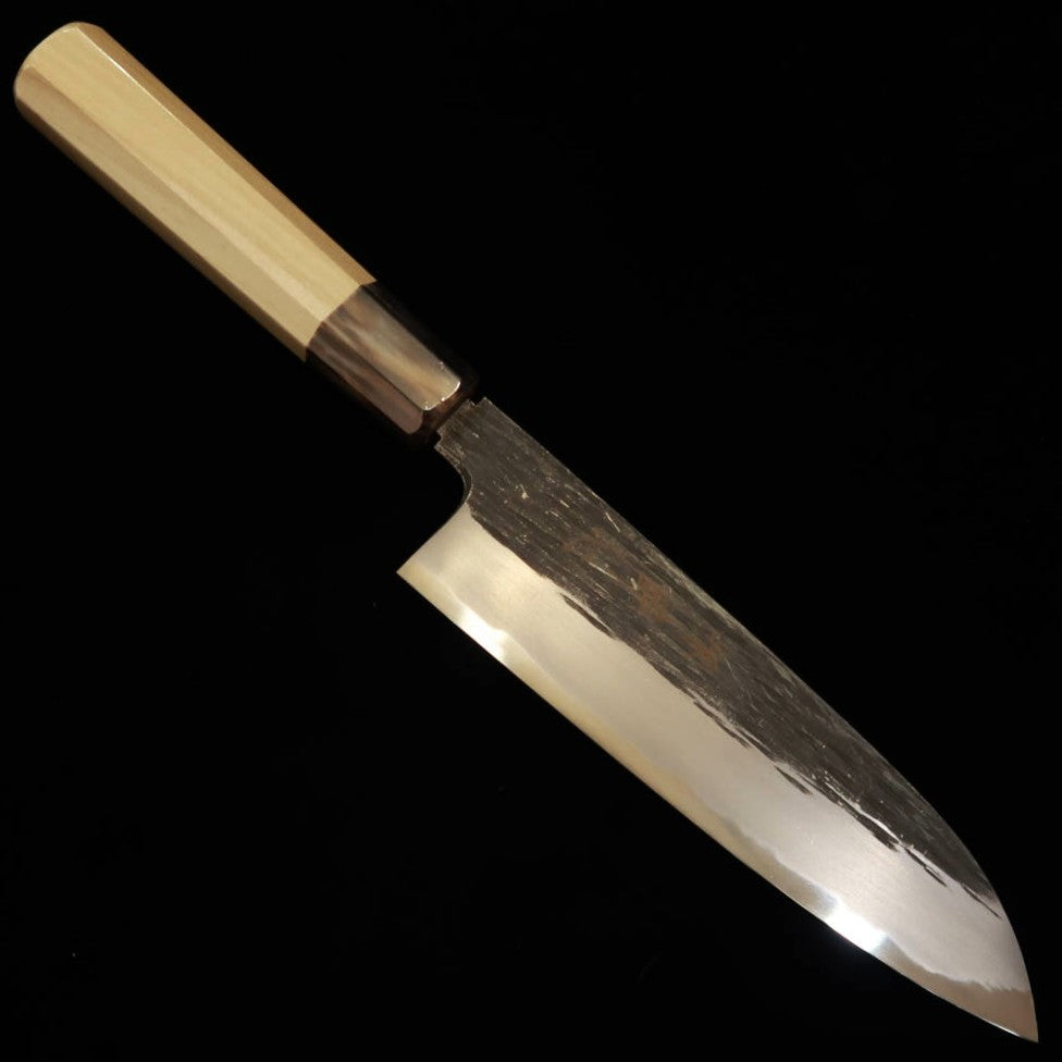 酔心 SUISIN 富樫憲治作 黒鍛造 白紙二号 三徳 (180mm)