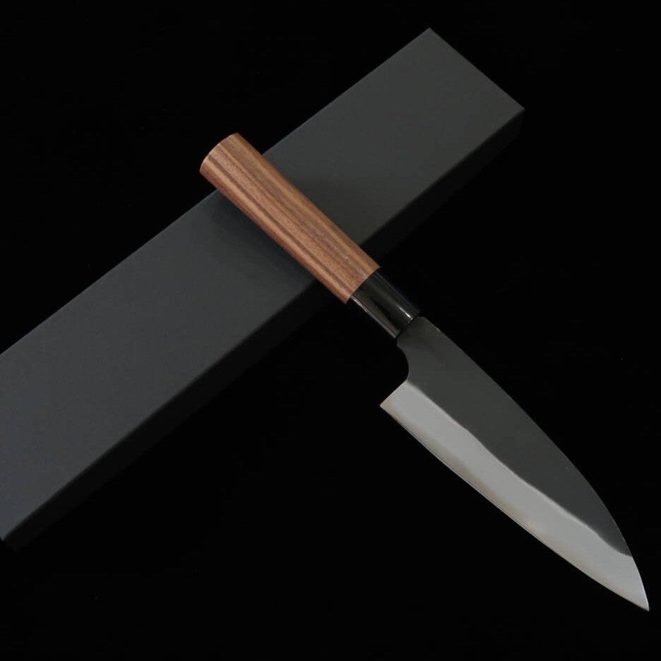 MIURA Funayuki White steel Black Finish Walnut Handle (165mm)