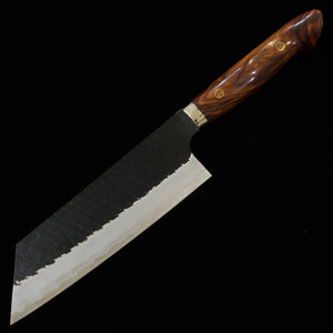 Nakiri NIGARA SG2 with Black Hammered Edges and Ironwood Handle (180mm)