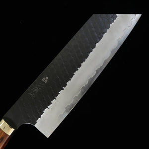 Nakiri NIGARA SG2 with Black Hammered Edges and Ironwood Handle (180mm)