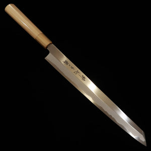 酔心 SUISIN Aço Branco No. 2, Yanagiba formato espada, cabo tipo Hōkuri (240-300mm)