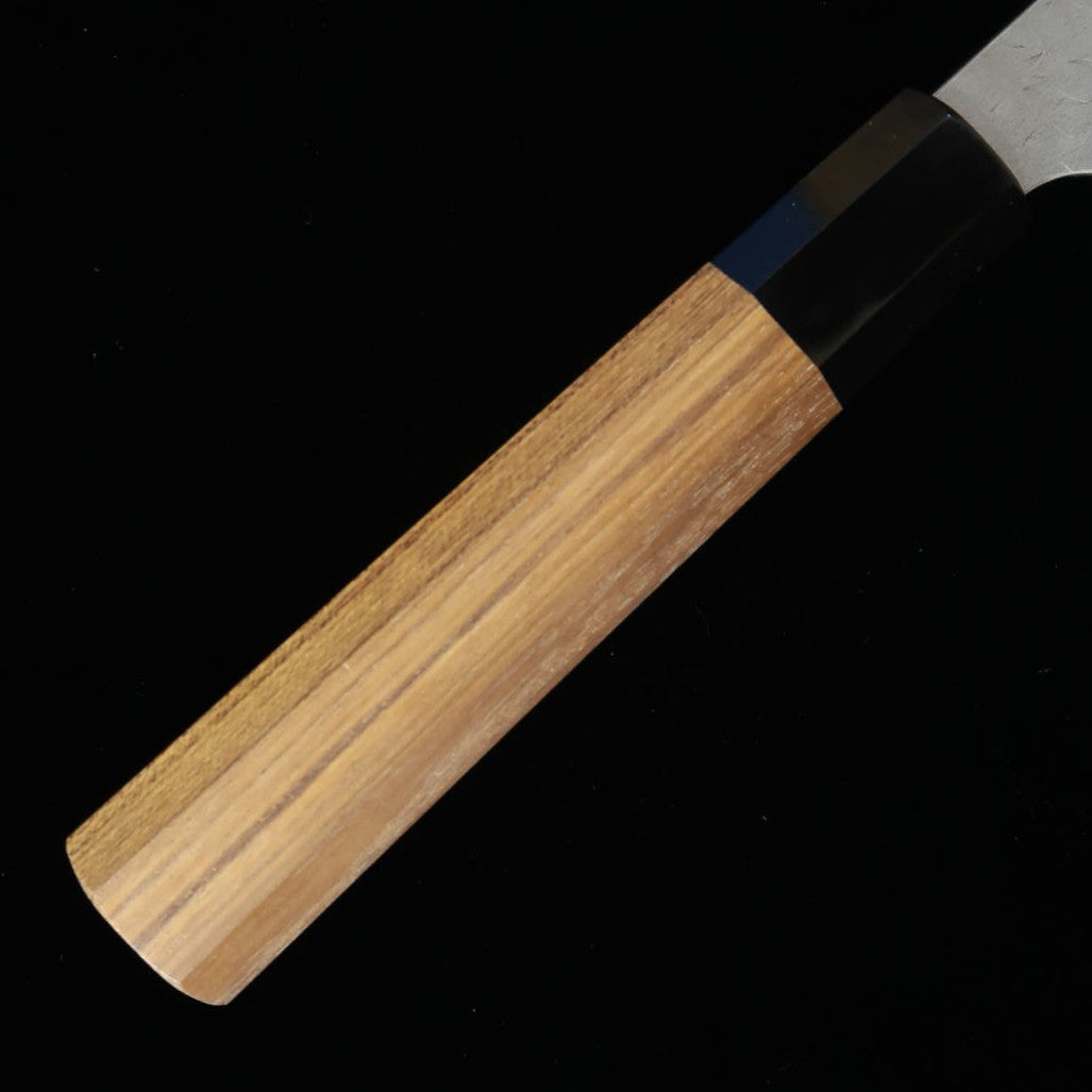 NIGARA Forjaria Nitakari - Aogami Super - Polida com textura martelada - Gyuto - Cabo octogonal de teca (210/240mm)