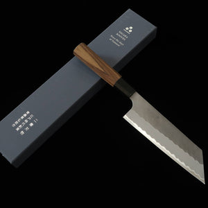 Nakiri kiritsuke NIGARA Aogami Super com lâmina martelada e cabo octogonal de teca (170mm)