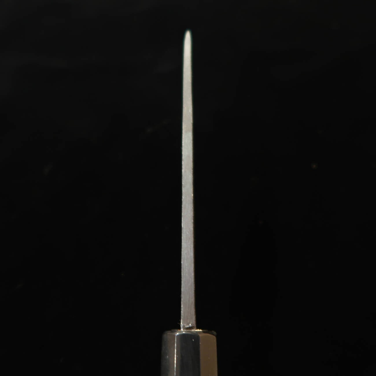 MIURA Sabaki de Doble Filo Shirogami No.2 Acabado Negro Mango Octogonal de Magnolia y Búfalo de Agua (145mm)