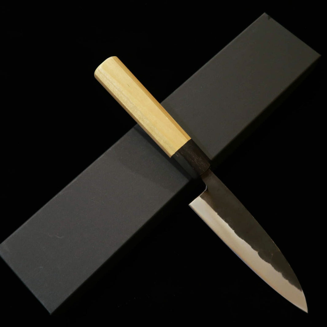 Miura MIURA Sabaki de Duplo Fio Aço Branco #2 Forja Preta Cabo Octogonal de Magnólia com Búfalo (145 mm)