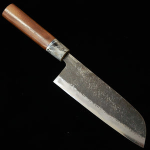 Miwahamono MIWAHAMONO Nakiri-santoku, Aogami #1, cabo de nogueira (165 mm)