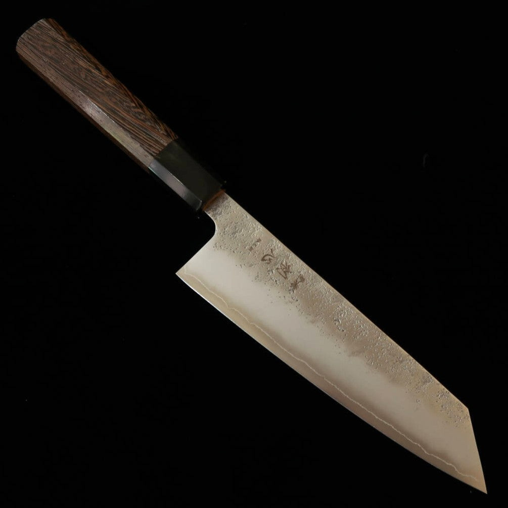 HATSUKOKORO Ginrei, Gingami n°3, finition nacrée, Kiritsuke Santoku, manche en wengé (175 mm)
