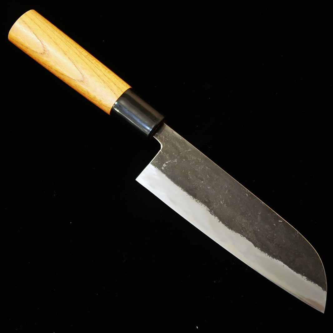 MIWAHAMONO Mini Santoku Aogami No. 1 Steel with Keyaki Handle (145mm)