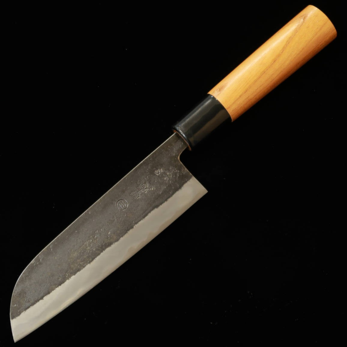 MIWA HAMONO – Mini Santoku, Acier Aogami 1 (Bleu 1), Manche en bois de zelkova (145 mm)