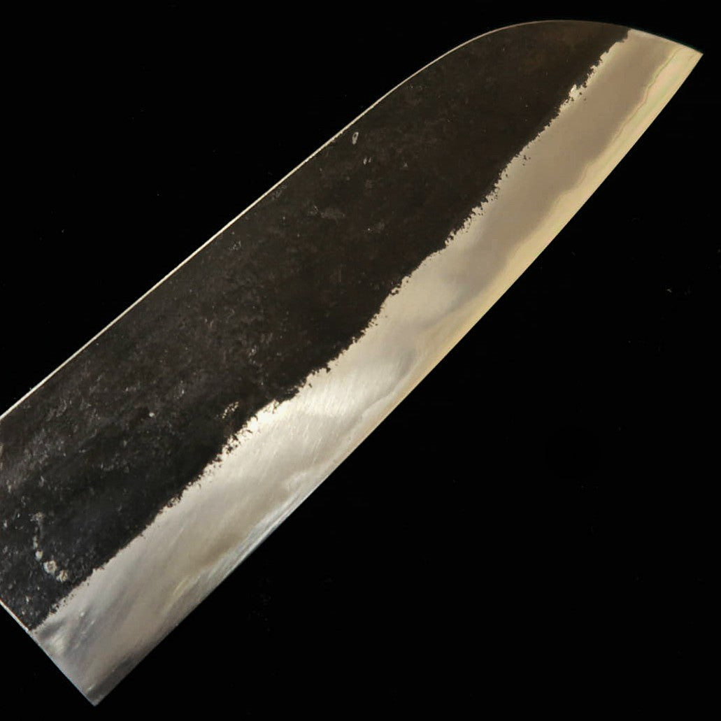 MIWA HAMONO – Mini Santoku, Acier Aogami 1 (Bleu 1), Manche en bois de zelkova (145 mm)