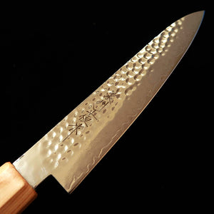 V.ROAD Nōshū Masatsune Petty VG10, martelada, Damasco de 33 camadas, cabo laminado reforçado branco×branco (150 mm)