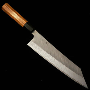 Nigara Hamono NIGARA VG10 Tsuchime Damasco Bunka Cabo de teca (180 mm)