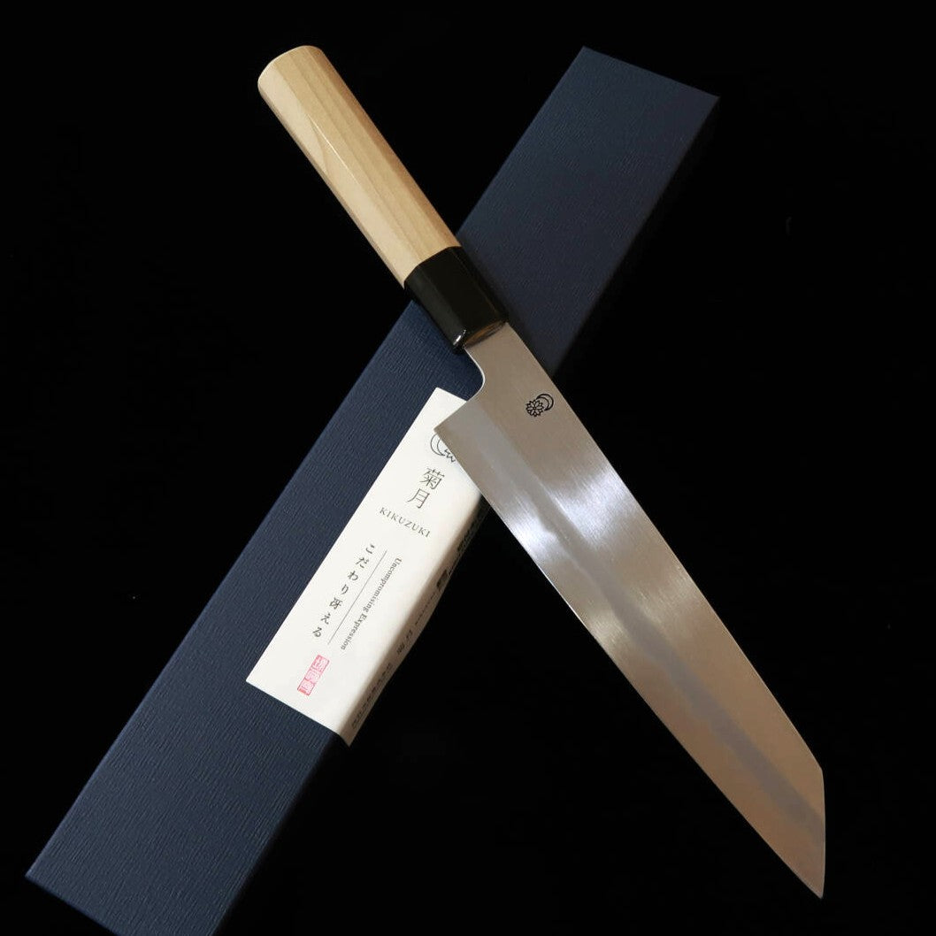 堺菊守SAKAIKIKUMORI 霞 切付牛刀 白紙二号 朴八角柄（210/240mm）