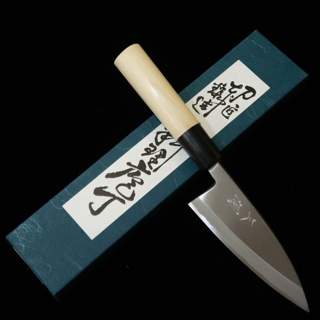 Miura Deba Aogami #2 Magnolia Round Handle Buffalo Horn (120mm)