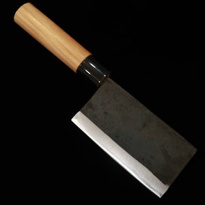 Ikenami Hamono Acier Blanc n°1 manche en cerisier, coupe os en os de cerf (125 mm)