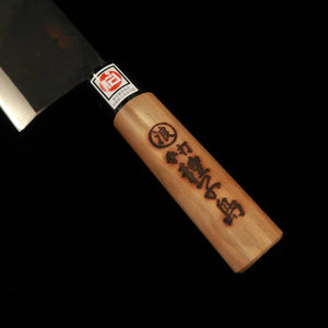 Ikenami Hamono Acier Blanc n°1 manche en cerisier, coupe os en os de cerf (125 mm)