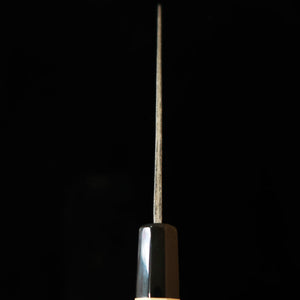SAKAIKIKUMORI – Kikutsuki Noir, Santoku Shirogami n°2, manche octogonal en magnolia (180 mm)