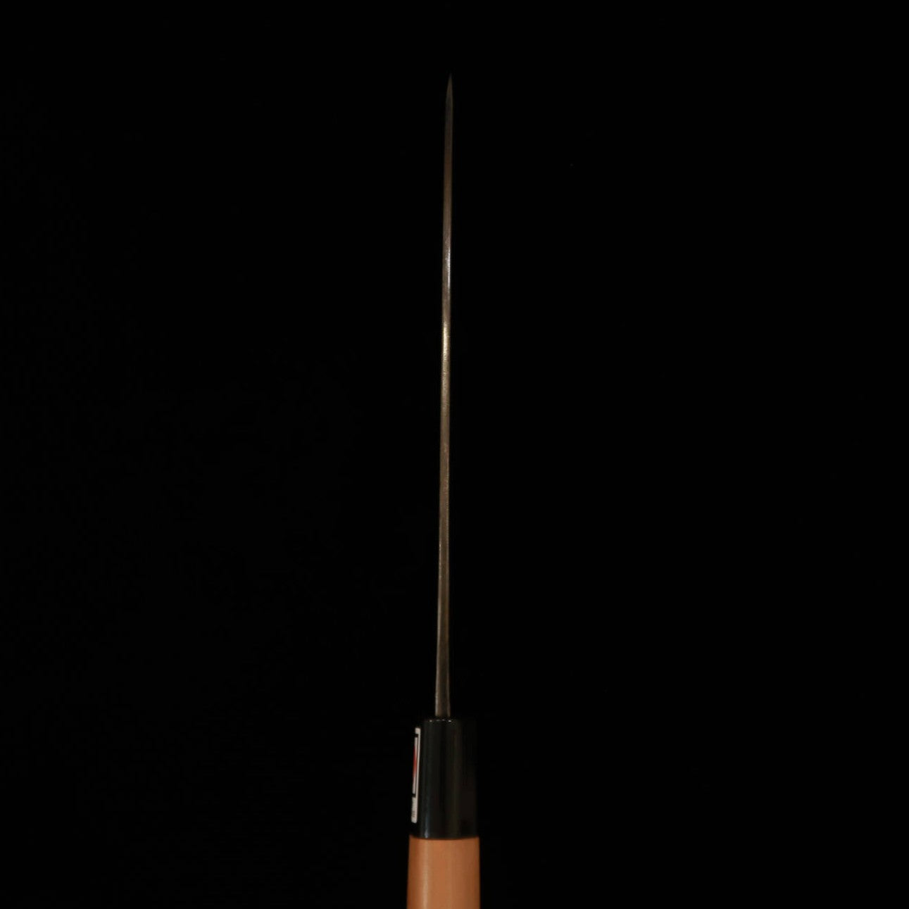IKENAMI HAMONO, acier blanc n°1, inox, manche cerisier, couteau à sashimi double tranchant (210 mm)