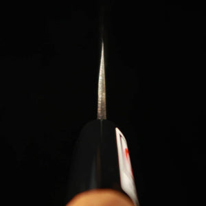 IKENAMI HAMONO, Couteau à sashimi double tranchant, Acier blanc n°1, Inox, Manche en cerisier (210 mm)