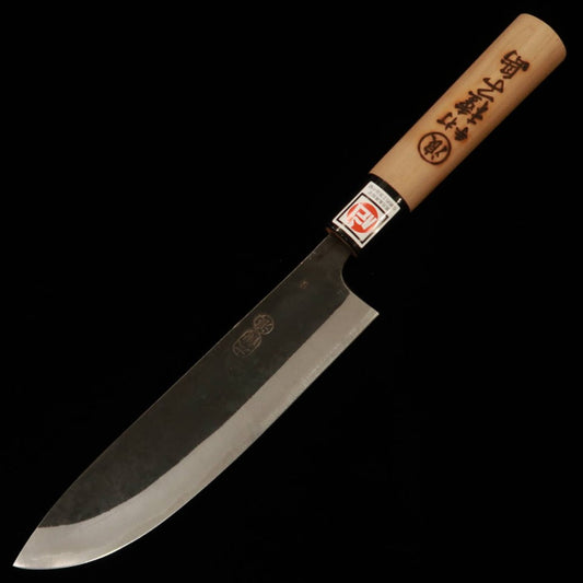 Ikenami Hamono Acero Shirogami 1 Inoxidable recubierto Mango de cerezo Cuchillo Naginata (180 mm)