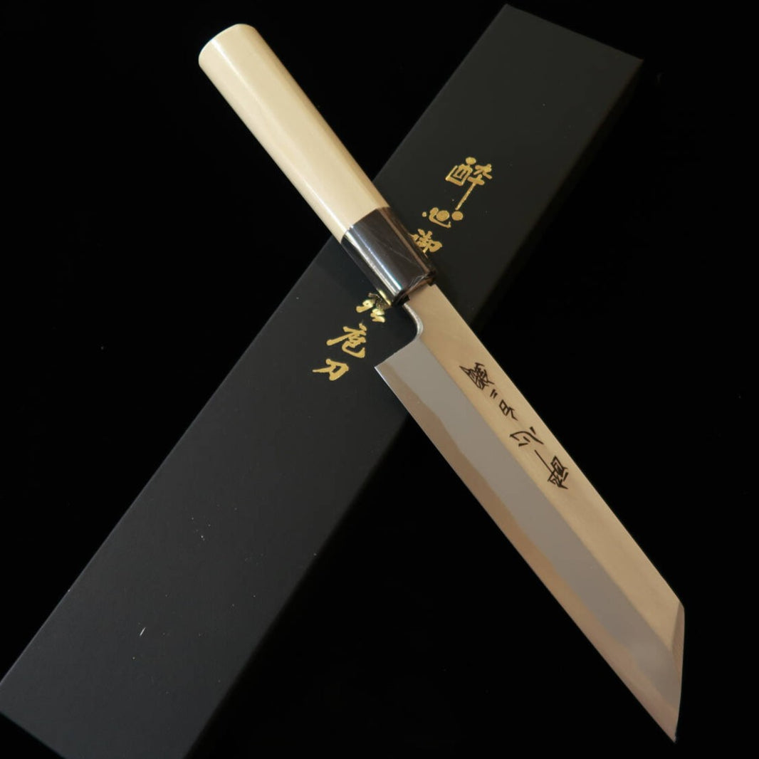 SUISIN Suisin Mukimono Shirogami nº2, acabamento kasumi, cabo em magnólia formato castanha (180 mm)