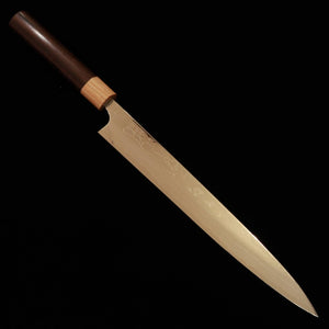 Yuta Katayama YUTA KATAYAMA VG10 Damas Finition polie Sujihiki Manche en palissandre forme châtaigne (240/270 mm)