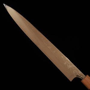 Yuta Katayama YUTA KATAYAMA VG10 Damas Finition polie Sujihiki Manche en palissandre forme châtaigne (240/270 mm)
