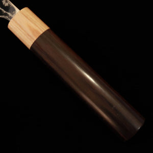 Yuta Katayama YUTA KATAYAMA VG10 Damas Finition polie Sujihiki Manche en palissandre forme châtaigne (240/270 mm)