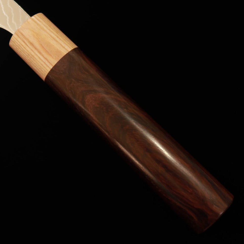 Yuta Katayama VG10 Damas finition polie Gyuto manche châtaignier en forme de marron (210/240 mm)