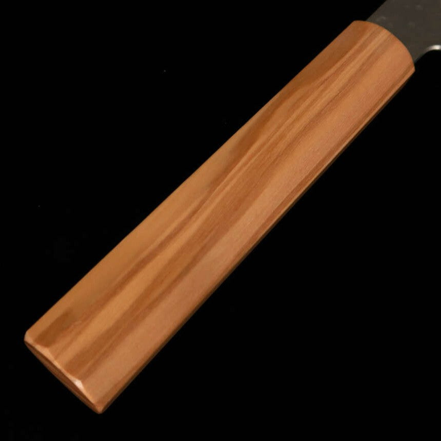 HADO Shiosai VG10, acabado martillado, mango de olivo, pequeño bunka (135 mm)