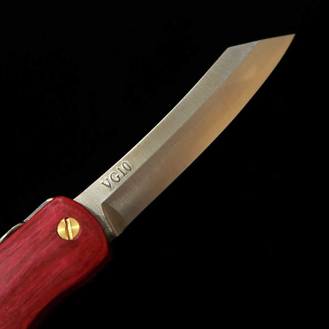 Nagao Kanekoma Seisakusho HIGONOKAMI [Série Woody] Higonokami VG-10 Beni (70 mm)