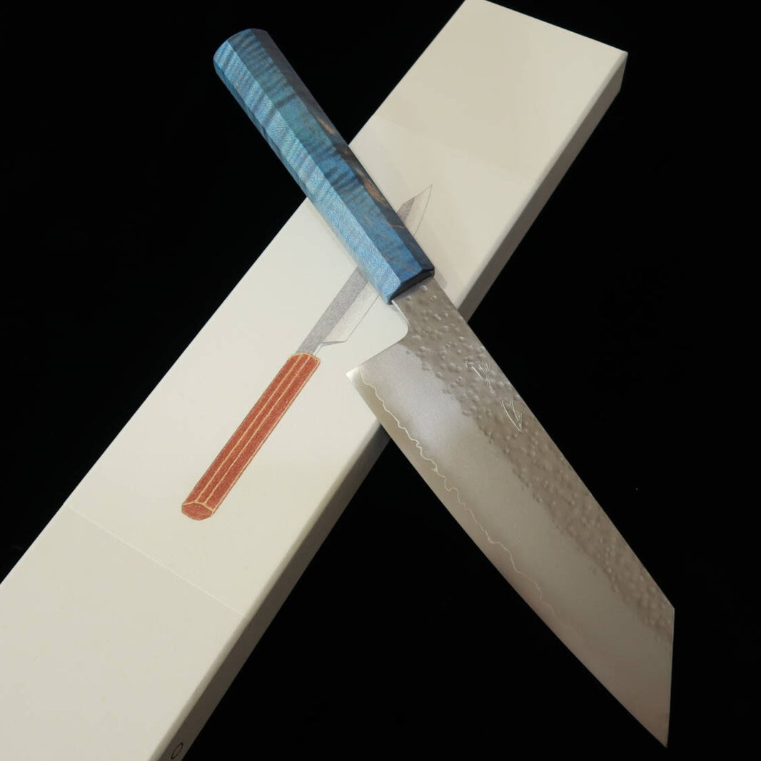 HADO Hado, serie Shiosai, VG10, martilleado, mango de madera estabilizada, bunka (180 mm)