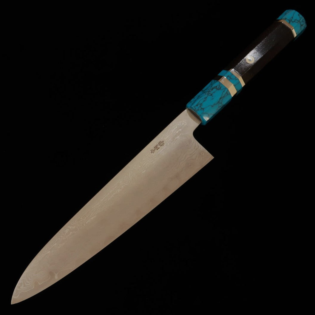 Miura Obidama Gyuto, VG10 Damascus with Custom Handle (210mm)