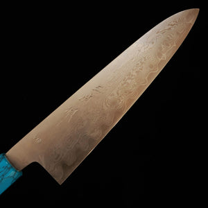 Gyuto MIURA OBIDAMA Nakagawa Satoshi, VG10 damasco, mango personalizado (210 mm)