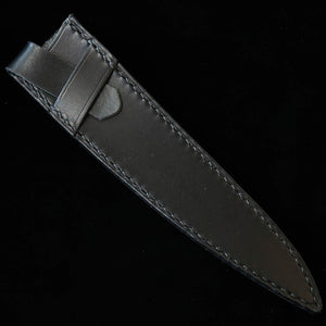YOKU Leatherworks Leather Knife Sheath for Petty Knives, Black/Navy/Camel (150mm)