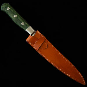 YOKU Leatherworks Leather Knife Sheath for Petty Knives, Black/Navy/Camel (150mm)