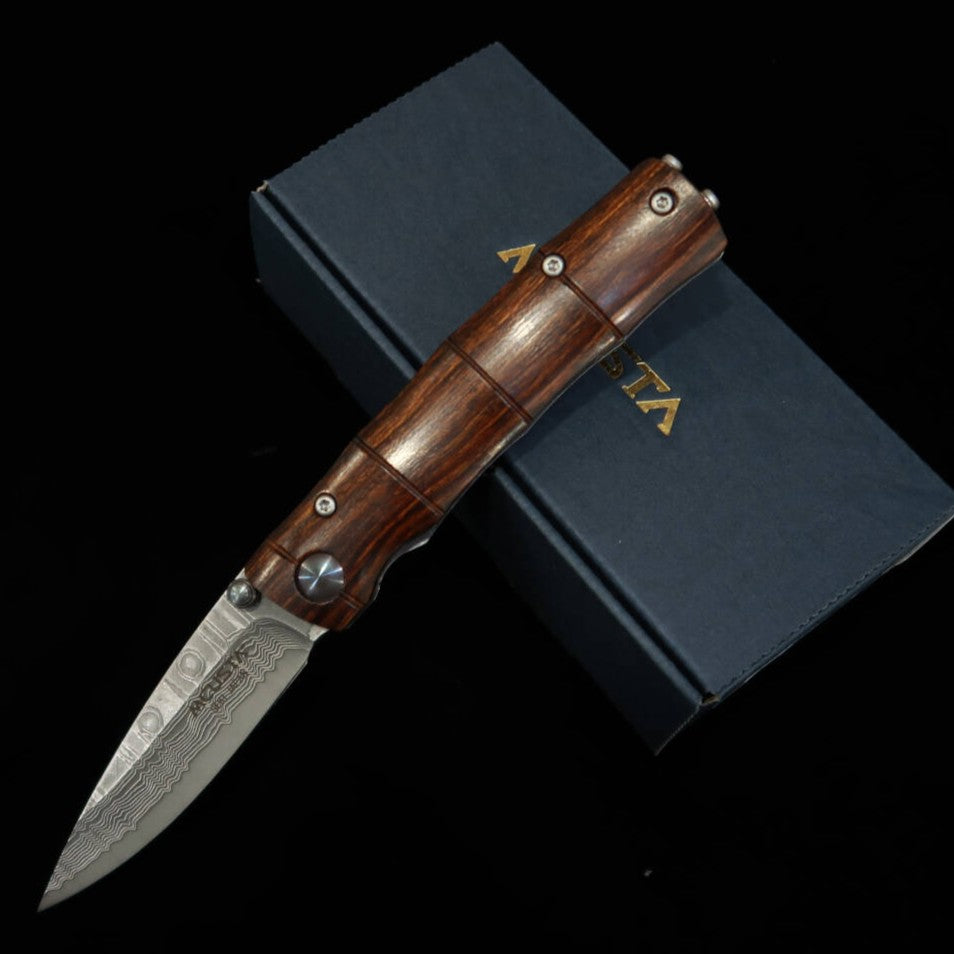 エムカスタMCUSTA 森羅 エモーションシリーズ 竹 ダマスカス VG-10 アイアンウッド MC-0074DI - (71mm)