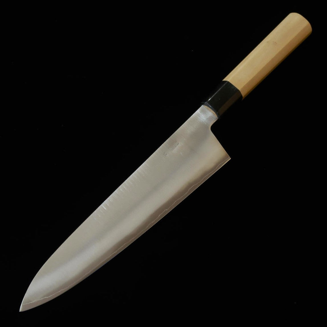 SAKAI KIKUMORI Kikuzuki Gin Gyuto, Ginsan, Polished Finish with Octagonal Magnolia Handle (240mm)