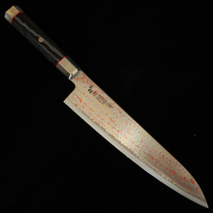 MCUSTA ZANMAI Ultimate 3 Black Phoenix Gyuto, V-Toku2 Colored Damascus - Black Pakkawood Handle (210mm)