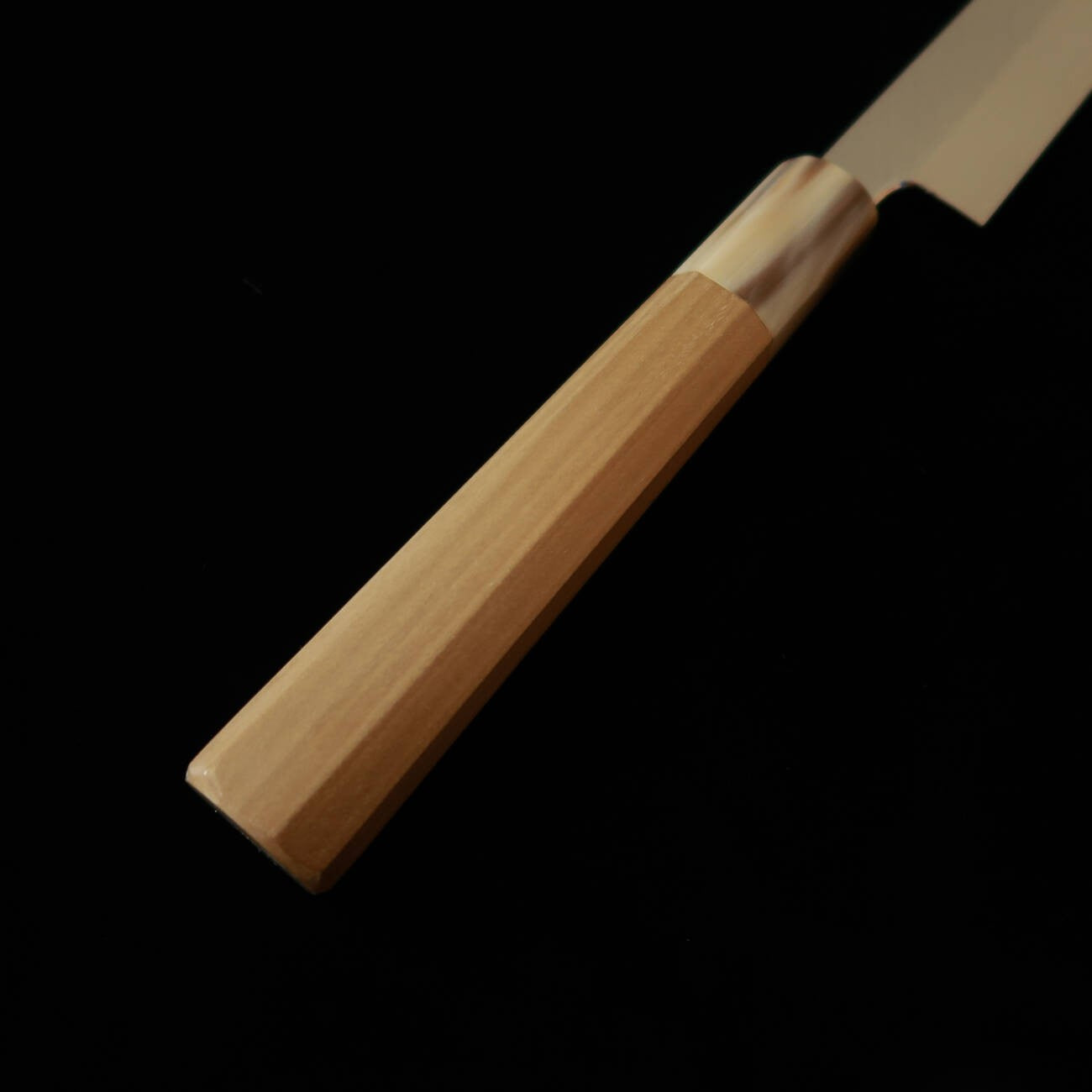 YOSHIHIRO Fuguhiki, White Carbon #2, Mizu Honyaki, Kito Finish, White Octagonal Handle, with Ho Wood Saya (240-300mm)